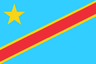 Flagge Kongo Kinshasa
