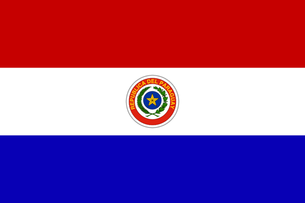 Vorderseite Flagge Paraguay