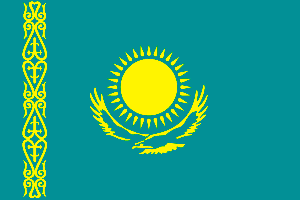 Flagge Kasachstan