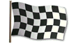 Schwarz / Wei&szlig; karierte Flagge